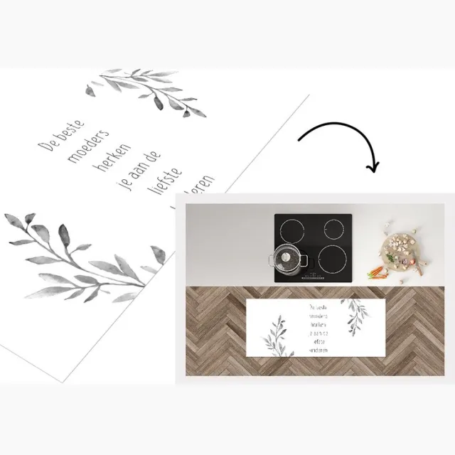 KitchenYeah Keukenloper - Loper keuken - Spreuken - Quotes De Beste Moeders Hebben De Liefste Kinderen - Moederdag - Mama cadeau - zwart wit - Keukenloper vinyl Zwart; Wit