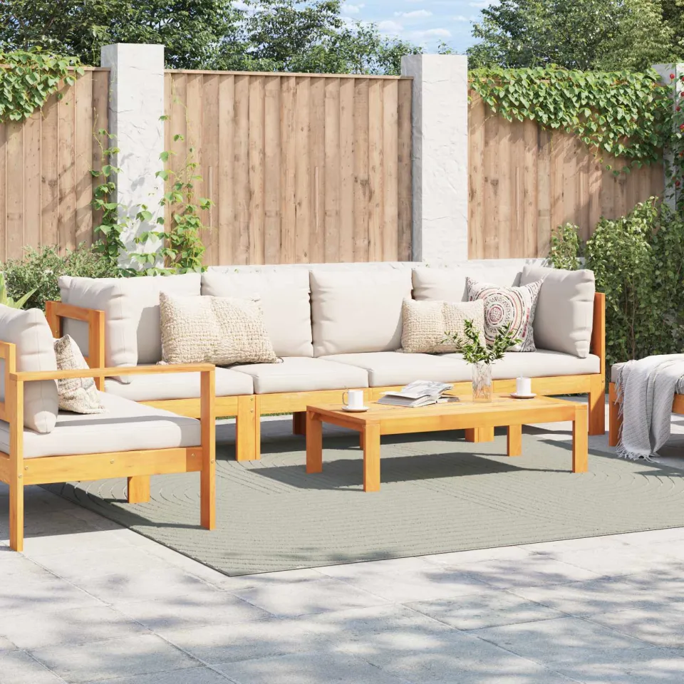 vidaXL Binnen- en buitentapijt PALMERAS Groen 240 x 240 cm Polyester, foto 3