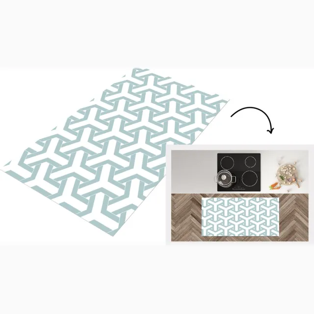 KitchenYeah Keukenloper - Loper keuken - Design - Lijn - Patroon - Keukenloper vinyl Multicolor