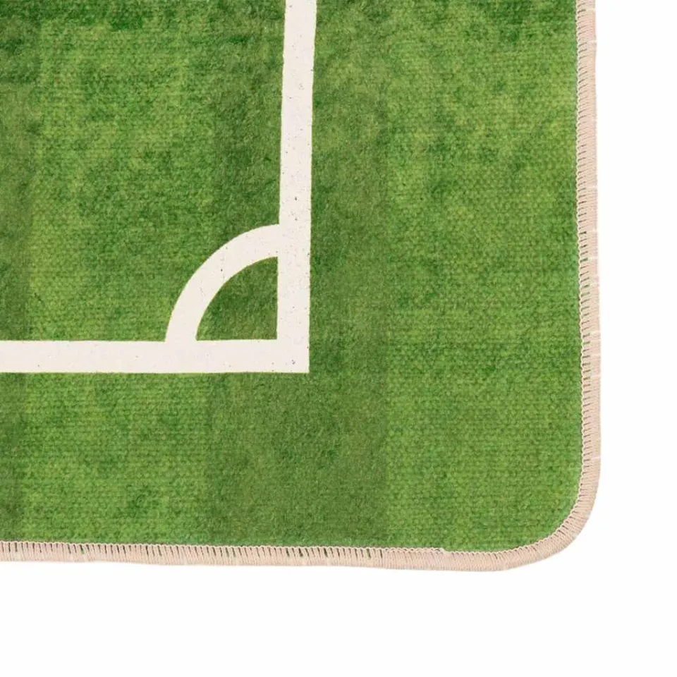 vidaXL Kindervloerkleed voetbalveld wasbaar 160x230 cm groen