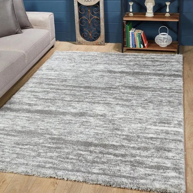 Woodman Carpet EIK - Creme-Grijs - 160x220cm - Hoogpolig vloerkleed