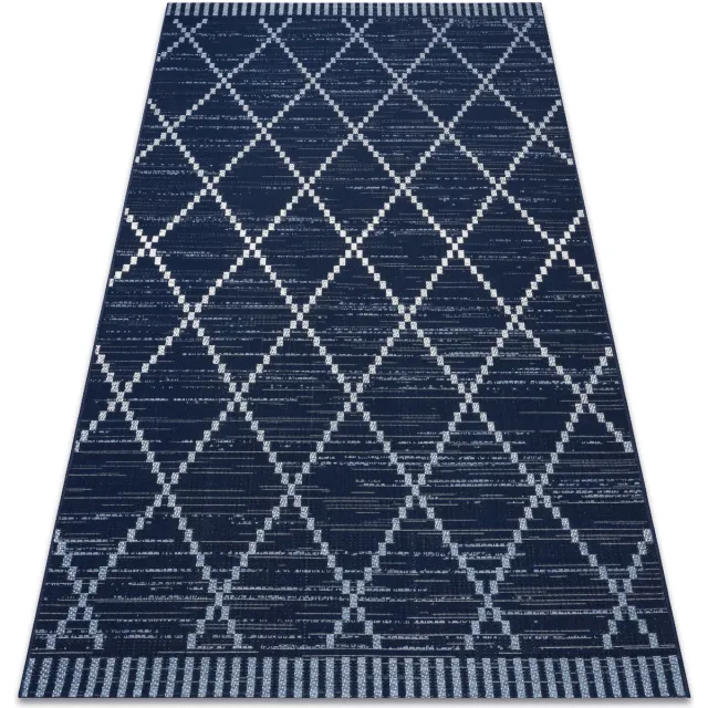 RUGSX Kleden Rugsx Sisal tapijt SISAL COLOR 47268/309 Ruit Vierkant 140x200 cm Blauw