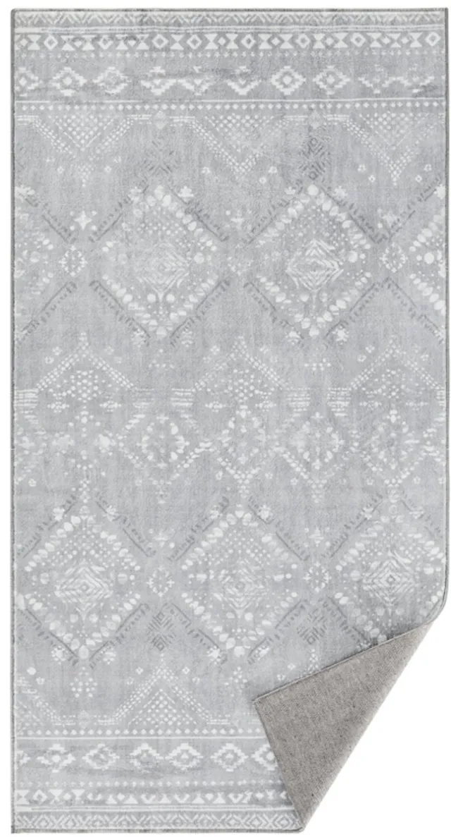 Songmics Boho vloerkleed – 120 x 170 cm – Antislip en wasbaar – Zandbeige – Voor woonkamer en slaapkamer grijs