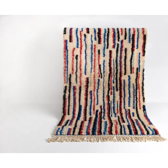 RUGSX Kleden Rugsx BERBER tapijt MR2139 Beni Mrirt handgeweven uit Beige