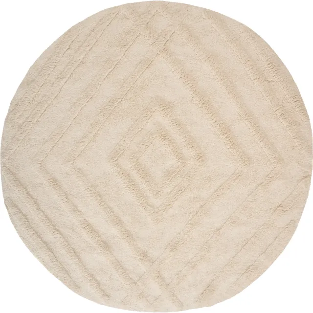 Beliani ZIRO - Kindervloerkleed - Lichtbeige - 160 cm - Katoen
