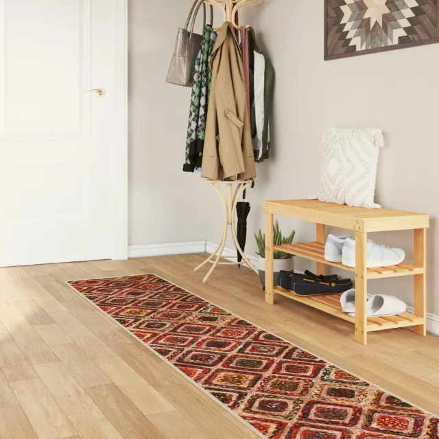vidaXL Vloerkleedloper MARSA Meerkleurig 50 x 450 cm Polyester en PVC, foto 2