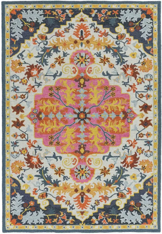 Eazy Living Easy Living - bronte-Colours-Multi-Medallion Vloerkleed - 200x290 - Rechthoek - Laagpolig,Vintage Tapijt - Modern - Meerkleurig