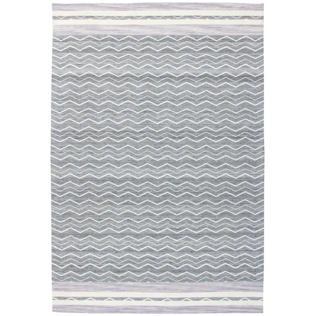 Padiro elegant platgeweven vloerkleed 160 x 230 cm - lichtgrijs - vintage patroon - voor vloerverwarming - van wol, viscose en katoen