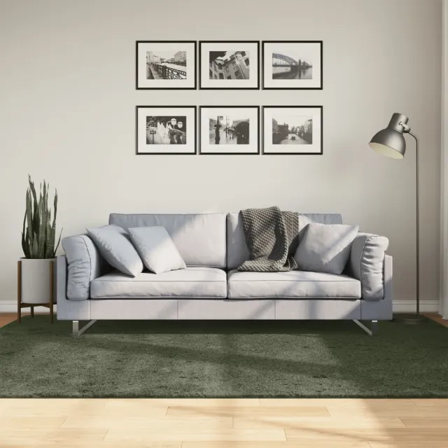 vidaXL Vloerkleed HUARTE laagpolig zacht wasbaar 160x230 cm bosgroen