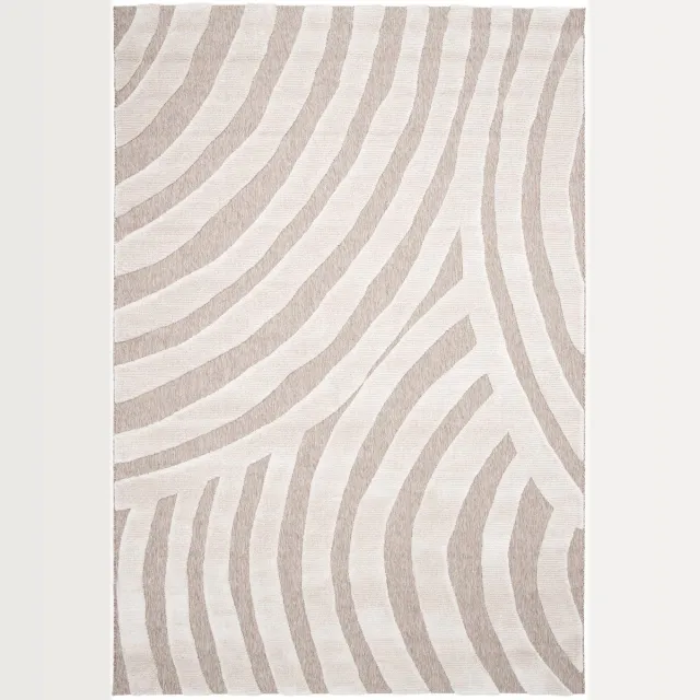 AFK Living Japandi stijl reliëf tapijt ONDE beige