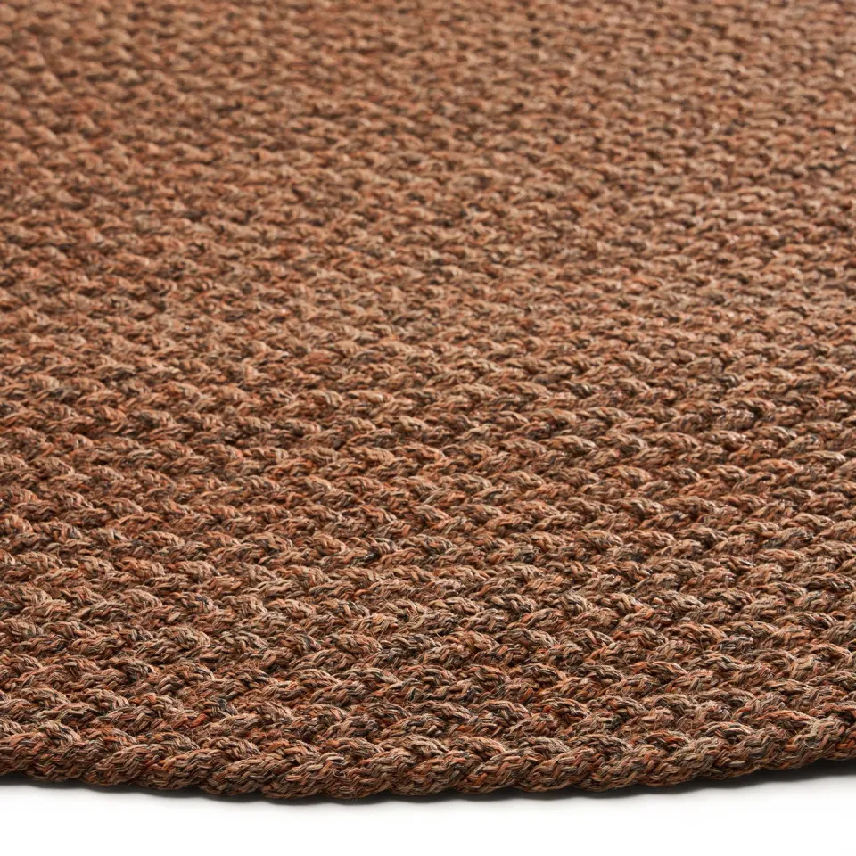 Kave Home Rond Vloerkleed 'Despas' 200cm, kleur Terracotta, foto 4