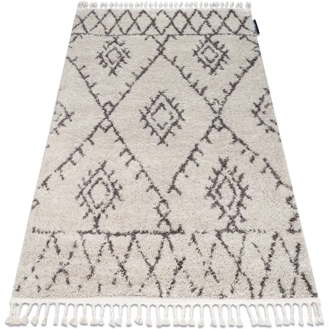 RUGSX Kleden Rugsx Tapijt BERBER FEZ G0535 crème / bruinrand 160x220 cm Beige