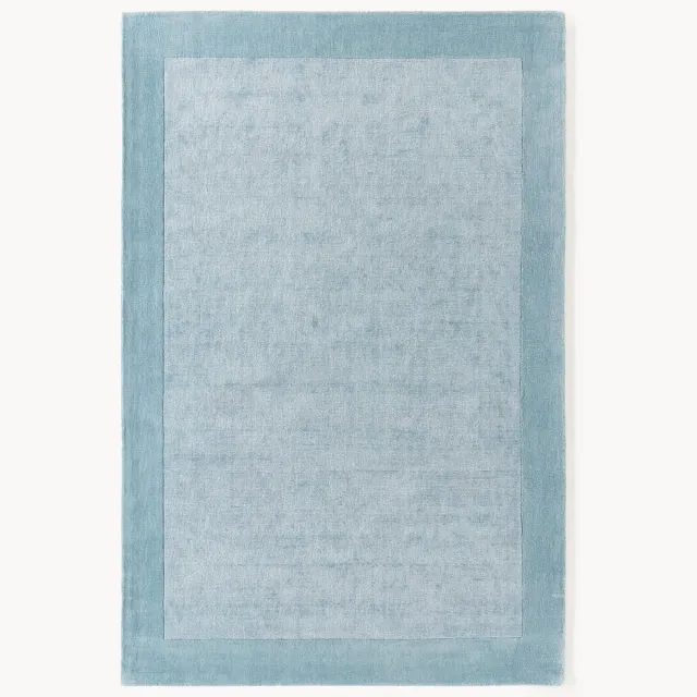 Westwing Collection Laagpolig vloerkleed Kari Blauw