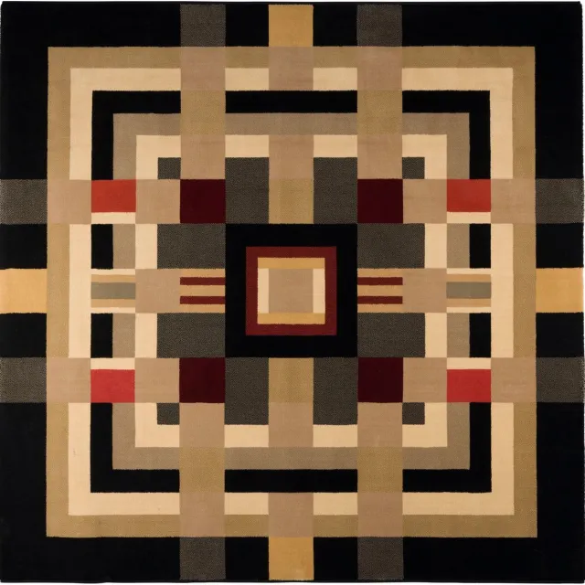Bold Monkey Urban Maze Vloerkleed 160 x 160 cm - Meerkleurig
