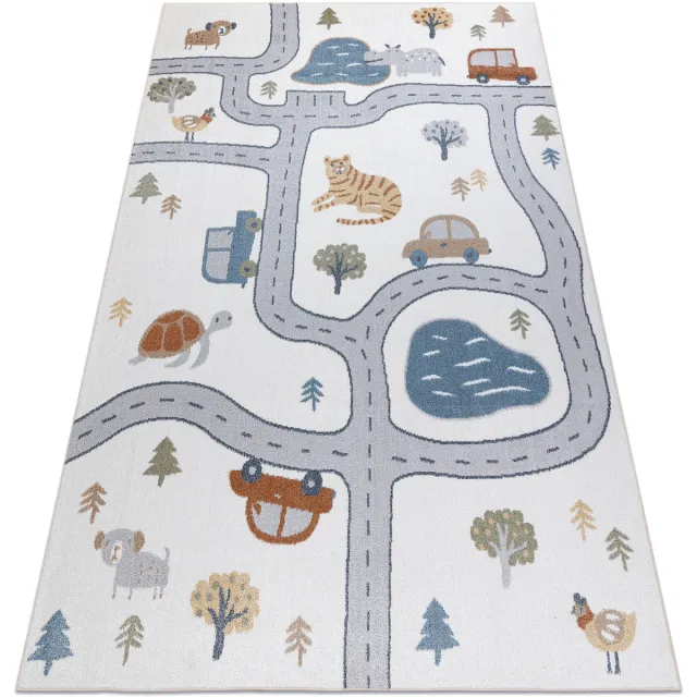 RUGSX Kleden Rugsx Tapijt BONO 8283 Straat, dieren crème/lichtgrijs 200x290 cm Beige
