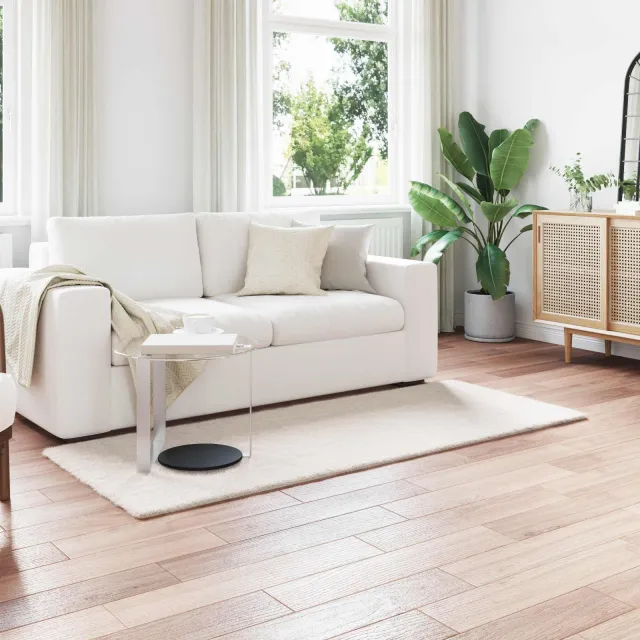 vidaXL Antislip vloerkleed van imitatie konijnenbont OLITE crème, foto 2