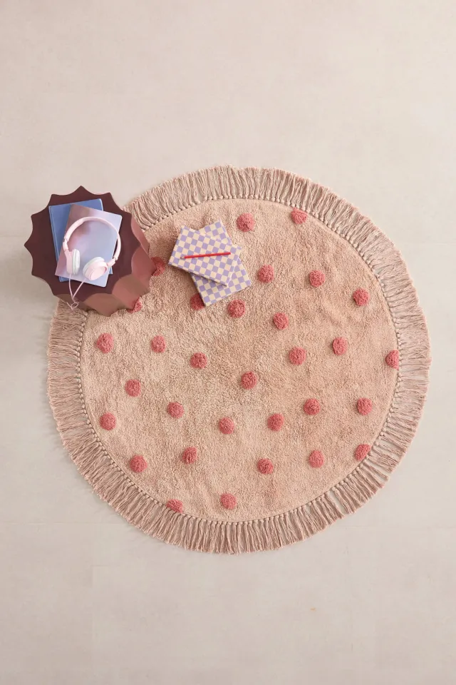 NOUS Kids Dots kindervloerkleed roze, foto 2