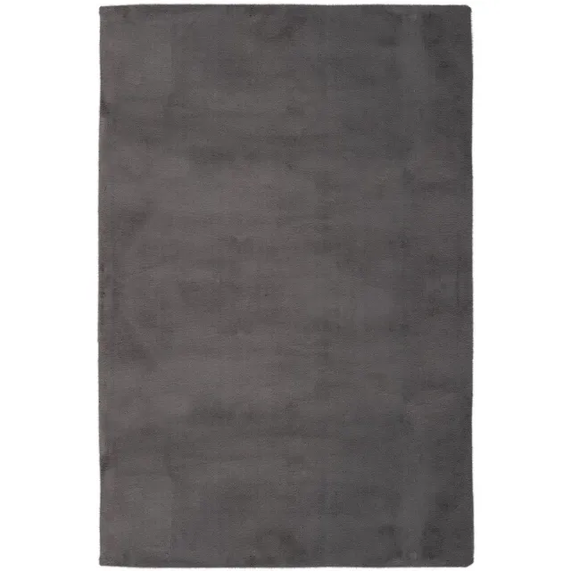 Padiro zacht hoogpolig shaggy vloerkleed - donkergrijs - modern effen ontwerp - voor vloerverwarming - van polyester en katoen