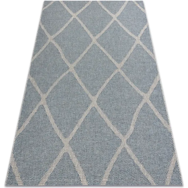 RUGSX Kleden Rugsx Tapijt HOUSE SISAL 40345 geruite , plat 140x190 cm Grijs