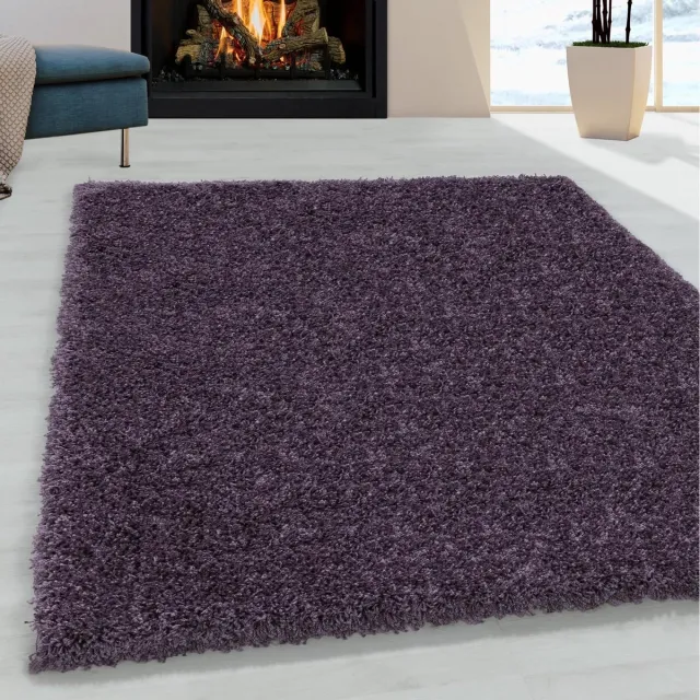 flycarpets Azure Vloerkleed Paars - Effen - Hoogpolig