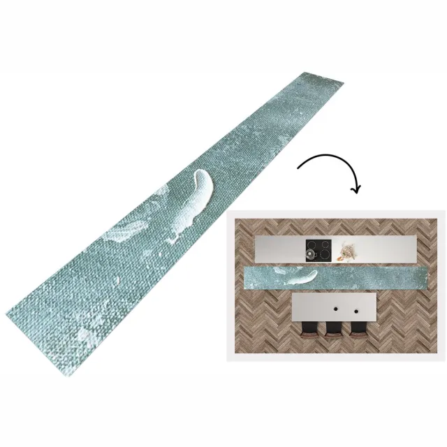 KitchenYeah Keukenloper - Loper keuken - Acrylverf - Abstract - Design - Keukenloper vinyl Multicolor
