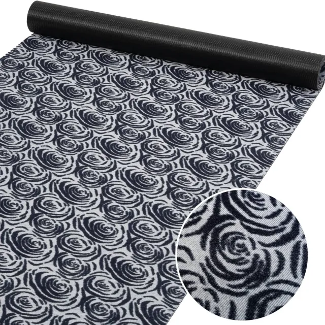 ANRO Keukenloper Clara Grijs 240x67cm – Tapijtloper Wasbaar Antislip Gangloper Hal Laagpolig