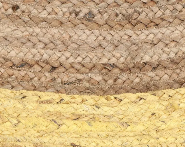 Giga Living Vloerkleed Rond 150cm Jute - Naturel/Geel - Kleed Jaipur Klassiek - Giga Living