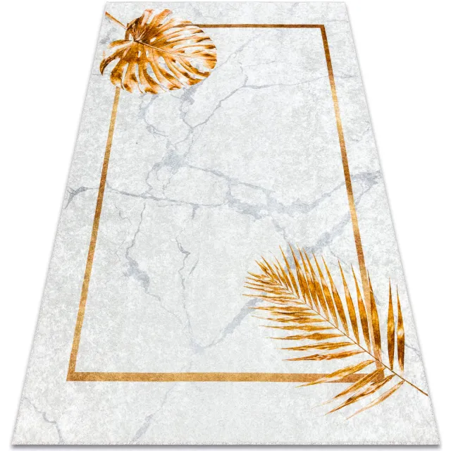 RUGSX Kleden Rugsx MIRO 51518.806 tapijt wasbaar Bladeren, kader anti 200x290 cm Grijs