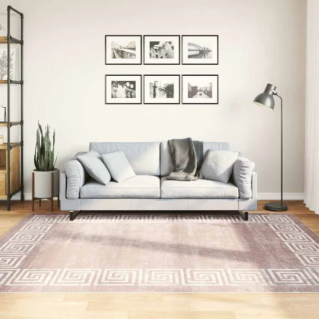 vidaXL Vloerkleed wasbaar 160x230 cm beige