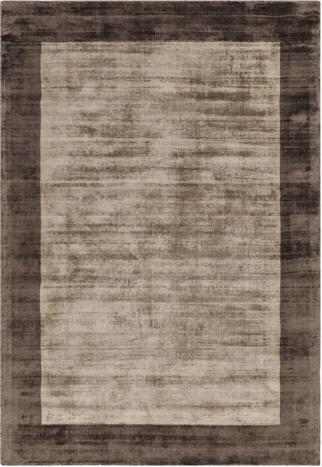 Eazy Living Easy Living - blade-border-rug-choco-mocha Vloerkleed - 200x290 - Rechthoek - Laagpolig Tapijt - Klassiek - Bruin, Taupe