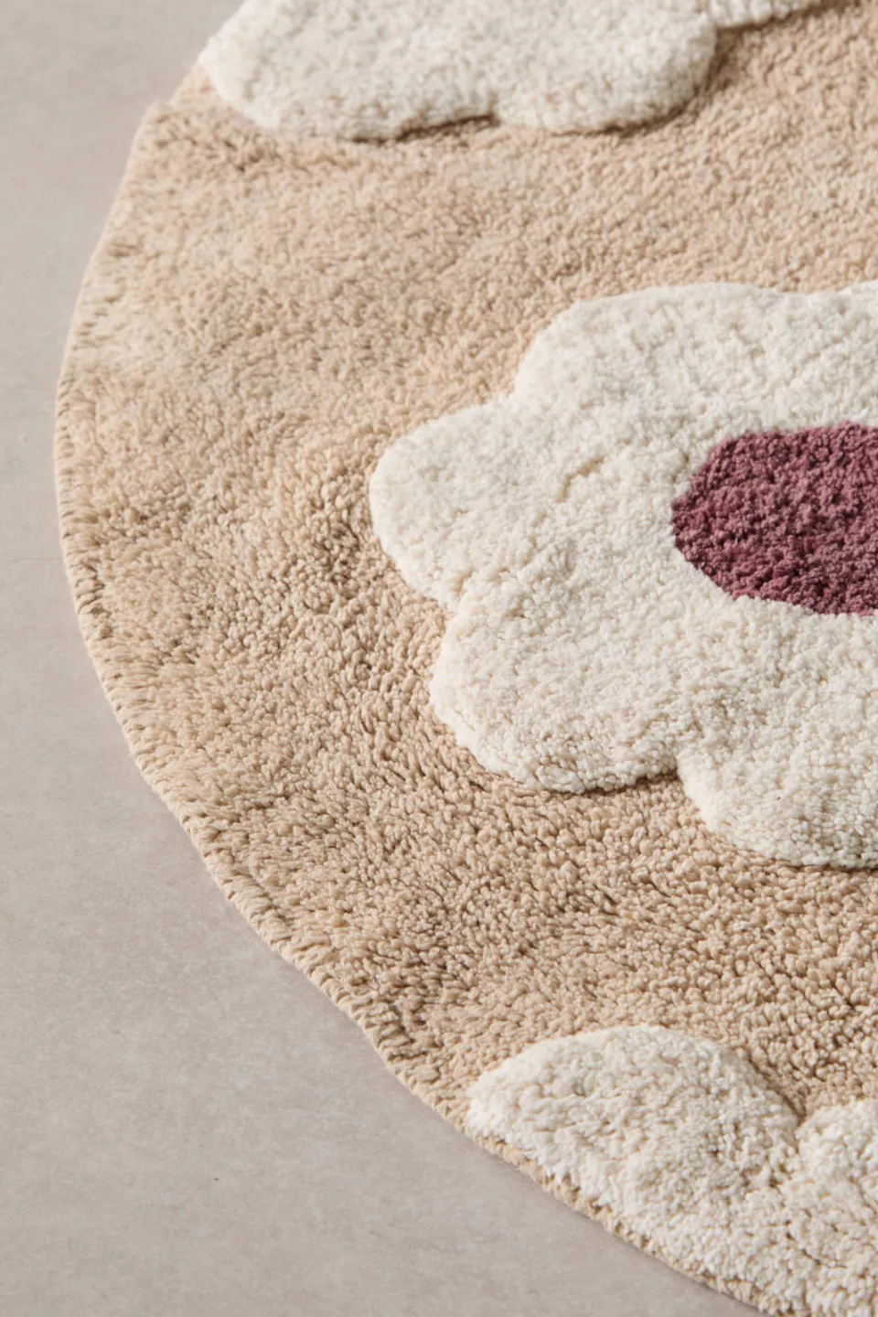 NOUS Kids Aurelle rond katoenen kindervloerkleed zand, foto 3
