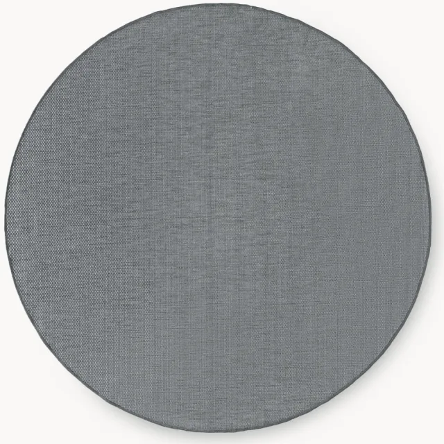 Westwing Collection Rond dubbelzijdig in- & outdoor vloerkleed Whitby Grijs