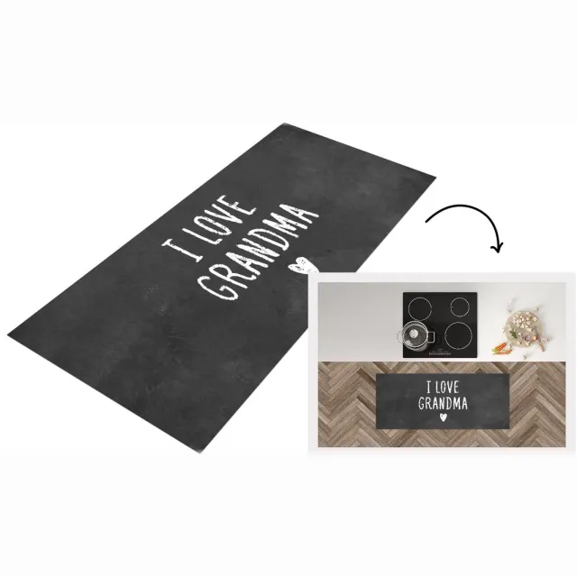 KitchenYeah Keukenloper - Loper keuken - Quotes - Oma - I love Grandma - Spreuken - Keukenloper vinyl Multicolor