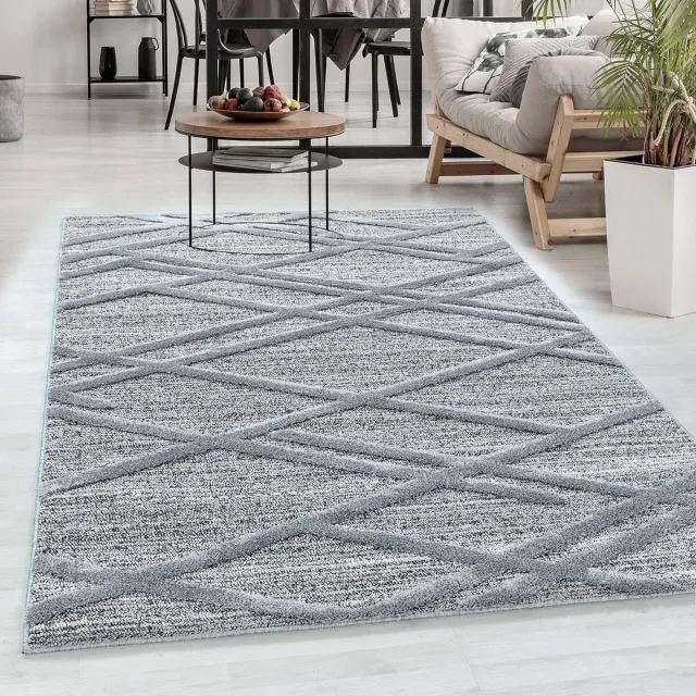 flycarpets Sofia Vloerkleed Modern - Grijs - Laagpolig Tapijt Woonkamer - 240x340 cm