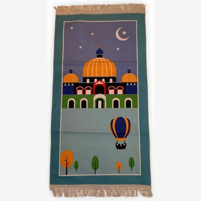 Yagmur Kindergebedskleed Blauw met Motief Gemixt
