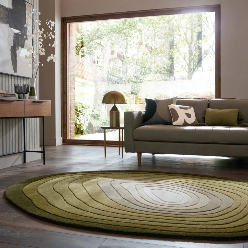 Flair Rugs Puddle Ombre wollen vloerkleed groen, foto 2