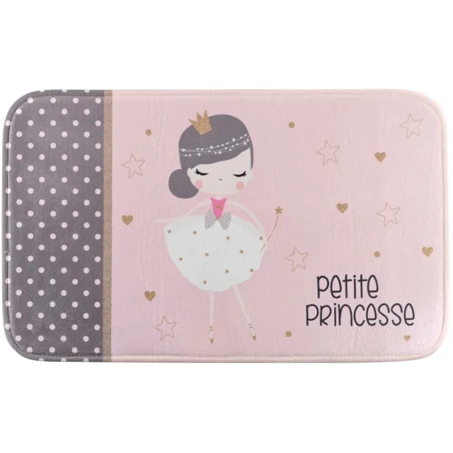Douceur d intérieur Douceur d'intérieur - Kindervloerkleed PETITE PRINCESSE, 45 x 75 cm Roze