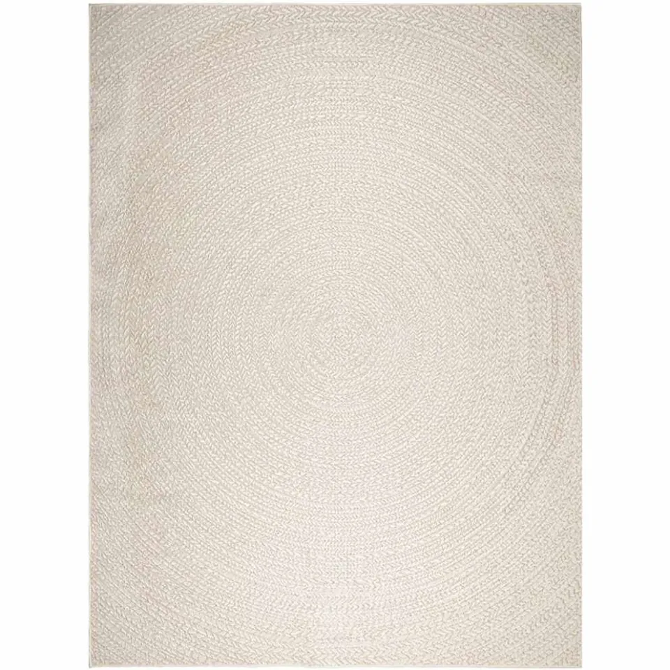 vidaXL Vloerkleed ZIZUR room binnen en buiten 240x340 cm jute look crème, foto 2