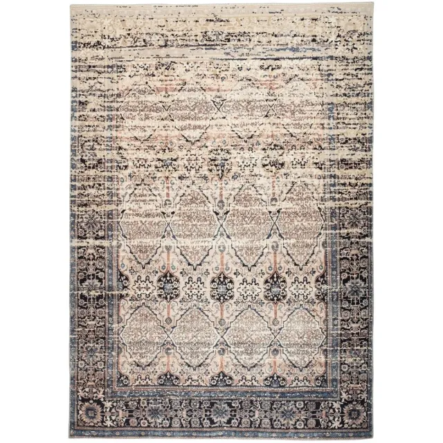Dutch XXL Vintage Vloerkleed | Tapijt | Galaxy | Ruiten | Beige/Blauw Beige / Blauw