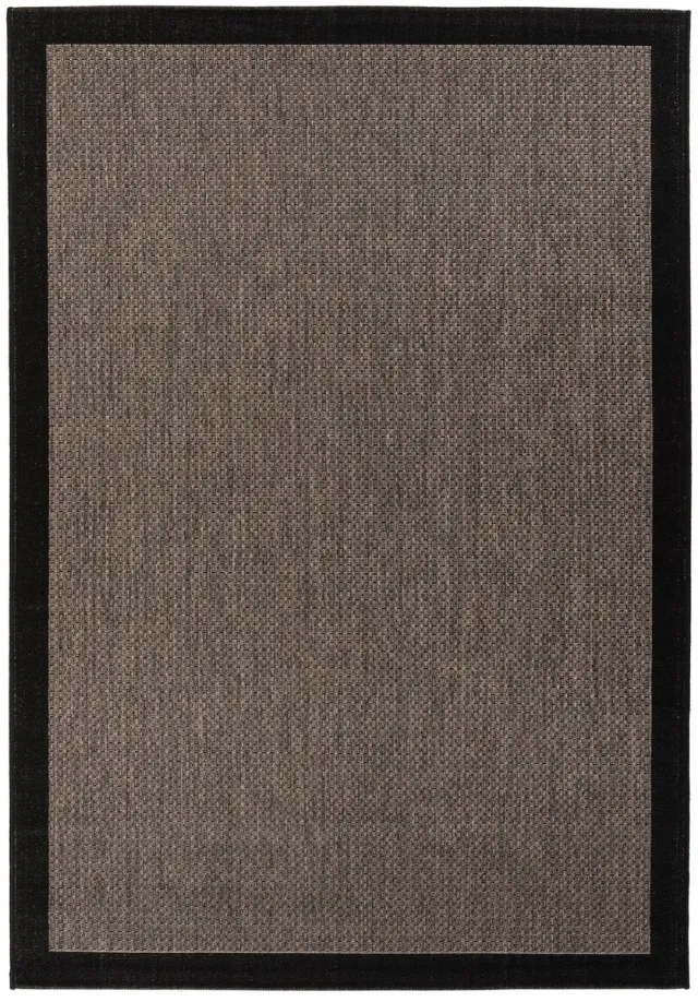 Padiro platgeweven designvloerkleed - donkerbeige - modern geometrisch patroon - voor binnen en buiten - voor vloerverwarming - van polypropyleen