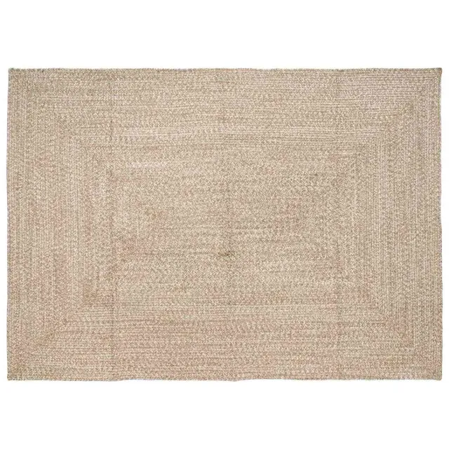 vidaXL Gebied Tapijt Natuurlijk en Wit 240 x 340 cm Jute Bruin
