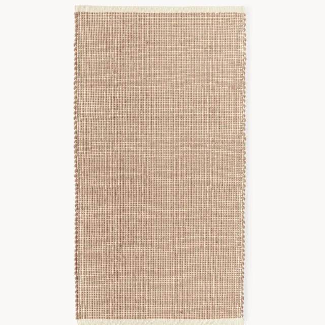 Westwing Collection Handgeweven wollen vloerkleed Amaro Lichtbruin