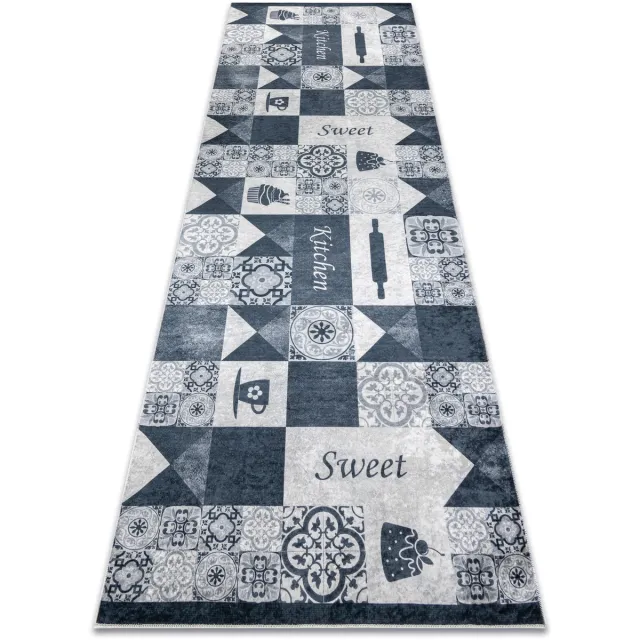 RUGSX Kleden Rugsx ANDRE 44211 tapijt wasbaar Lissabonse tegels, keuk Grijs