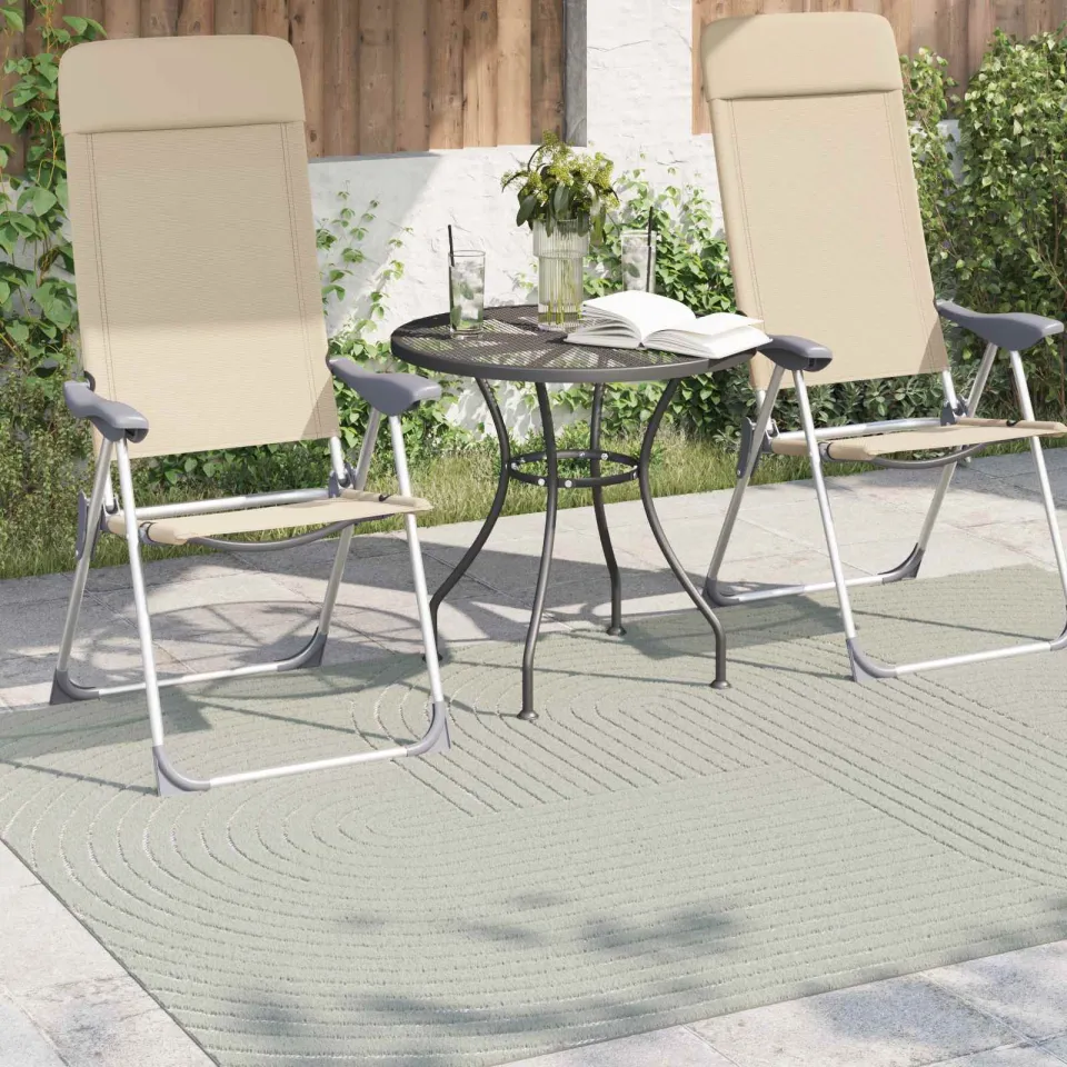 vidaXL Binnen- en buitentapijt PALMERAS Groen 140 x 200 cm Polyester, foto 3