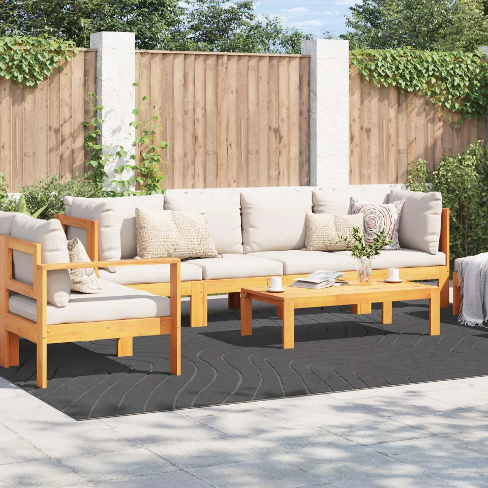 vidaXL Binnen- en buitentapijt PALMERAS Antraciet 200 x 280 cm, foto 3