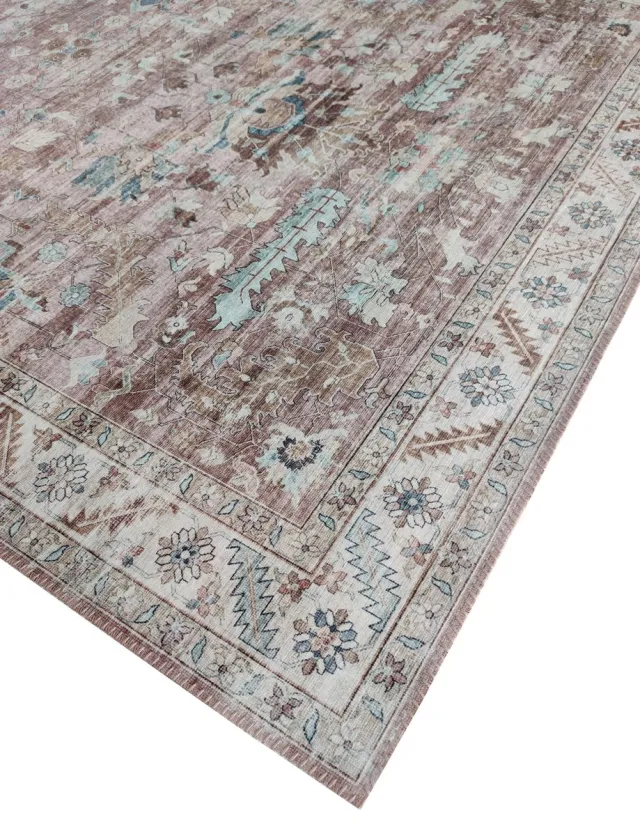 Vercai Rugs Vintage Collectie - Hoogpolig Vloerkleed - Machine Wasbaar - Chenille/ Polyester - Blush