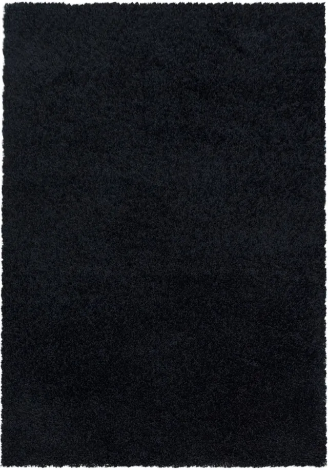 Muratap Monaco Soft Shaggy Hoogpolig Vloerkleed Black Zwart