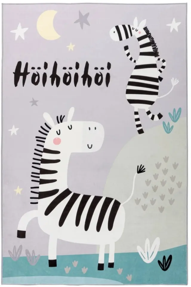 Dutch XXL Kindervloerkleed | Tapijt | Wonder Zebra's | Grijs