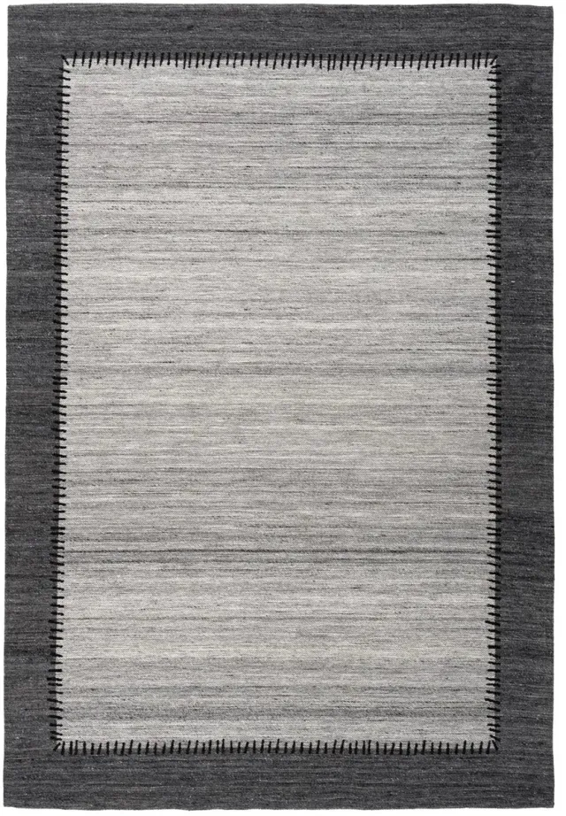 Dutch XXL Wollen Vloerkleed | Tapijt | Phoenix | Kader | Grijs/Antraciet | 160x230 cm Grijs / Antraciet