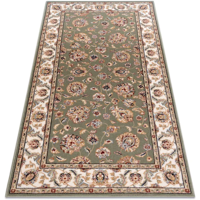 RUGSX Kleden Rugsx Wollen tapijt NAIN Ornament, frame 7338/51088 groe 120x170 cm Groen